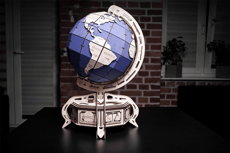 Auto Beukende Assimileren 3D Puzzel Wereldbol | Magische Globe Van Prachtige Hout | HVBLS.