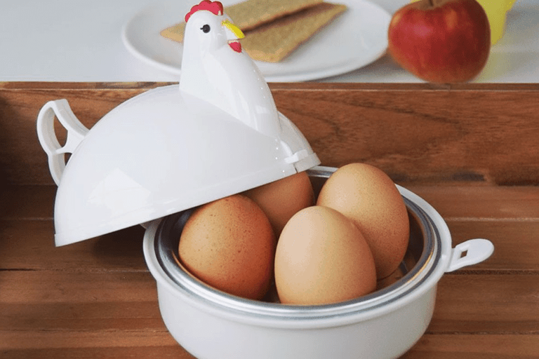Dekking Spanje Verbinding Bliksemsnelle Magnetron Eierkoker | 4 Eieren koken in de magnetron