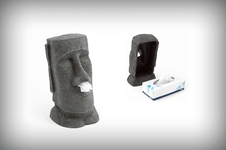 Hilarische Moai Tissuehouder