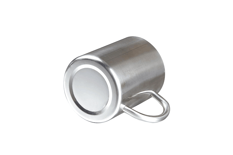 Double-walled stainless steel coffee cup