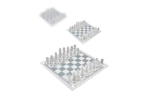 glazen schaakbord