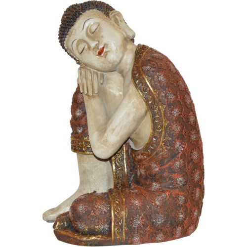 Boeddha beeld slapend gekleurd 35 cm Indisch boeddhabeeld | GerichteKeuze