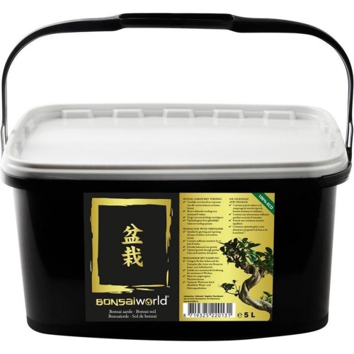 Bonsaiworld Bonsai Potgrond - Speciale bonsai aarde voor alle varianten bonsai - Unieke kwekers formule - 100% biologisch uit eigen kwekerij - 5 Liter