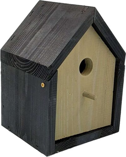 GARDEN SPIRIT Vogelhuisje Modern Nestkast 16 x 13 x 22 cm Zwart Grijs