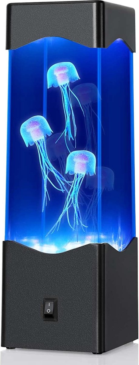 DreamGoods Jellyfish Lavalamp - 7 Kleuren - 3 Kwallen - Kwallenlamp - Lavalamp voor Kinderen & Volwassenen - Nachtlampje Kinderen - Bedlampje
