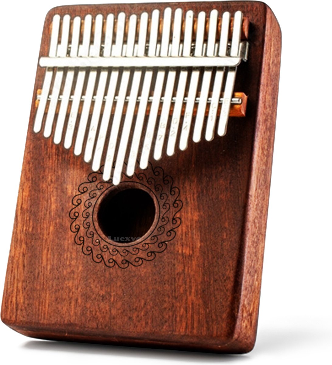 Luxevo Kalimba 17 Tonen – Hoogwaardig Muziekinstrument met Kristalhelder Geluid – Inclusief Stemhamer, Tas & Notenboek