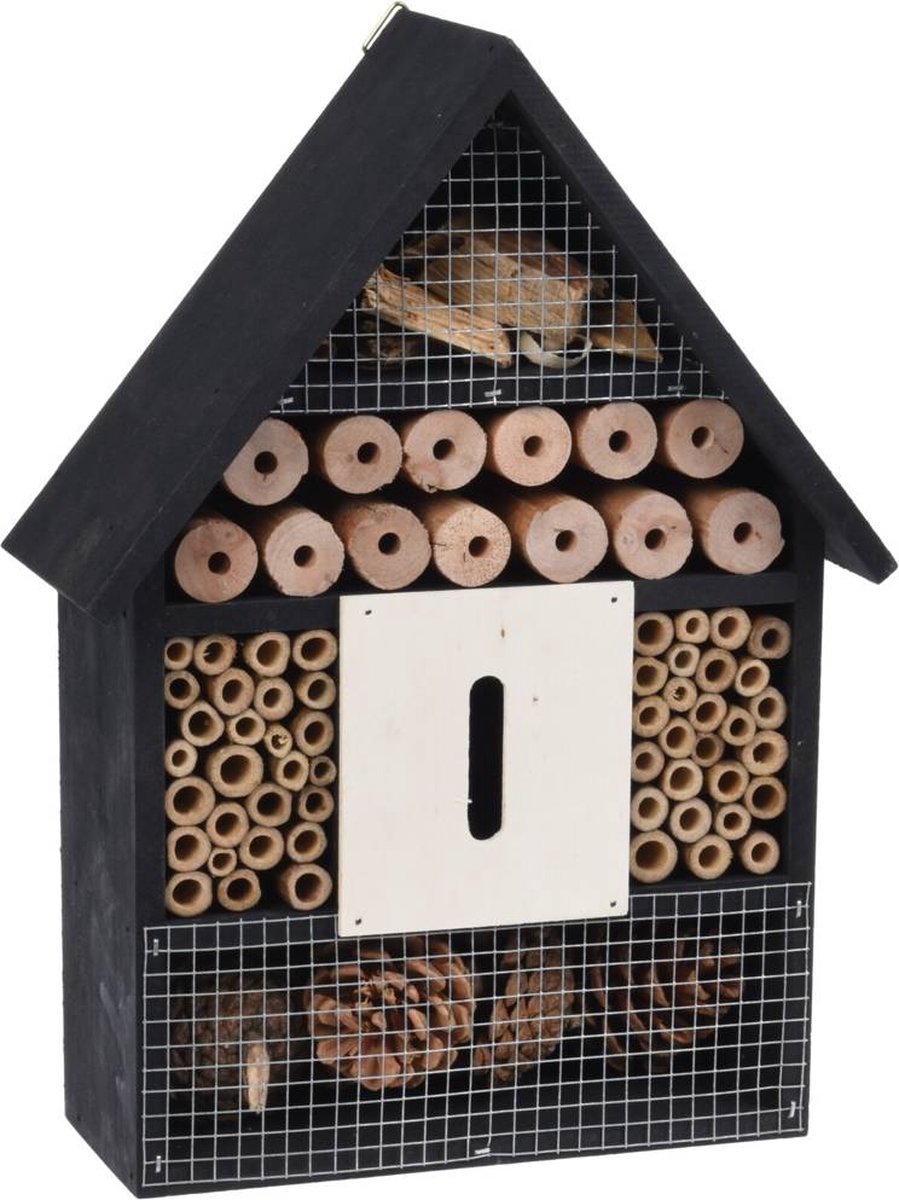 Insecten hotel 30 cm - uniek - trend 2023 - zwart