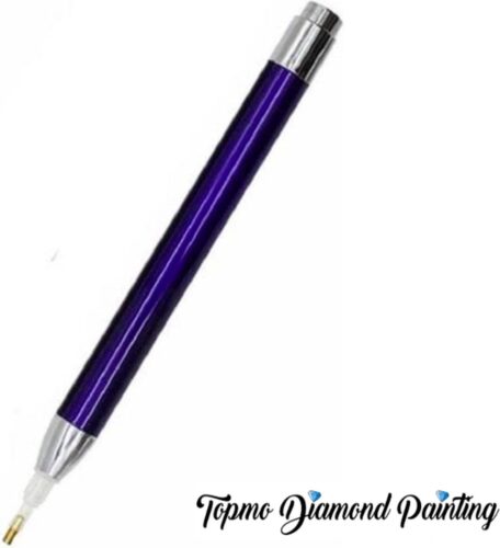 Diamond Painting pen met licht - LED lichtpen - Oplaadbare accu - Inc. USB kabel en opzetstuk- Blauw