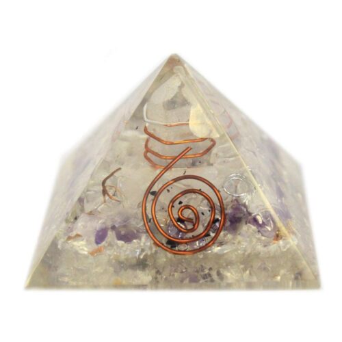 Orgonite Piramide - Edelstenen Korrels en Koper - 5.5cm