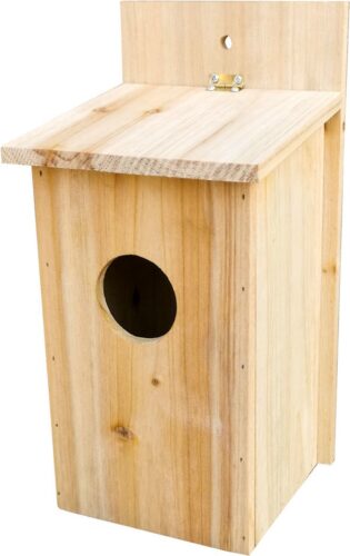 Decopatent® Vogelhuisje - Nestkastje voor Vogels - Naturel hout - Hangend Vogelhuis - Nestkastje voor tuin vogels - 14 x 15 x 30 Cm