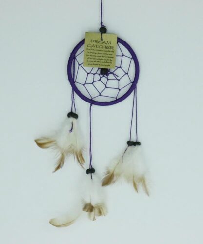 Dromenvanger / Dreamcatcher ⌀9cm zonder kleintjes - paars