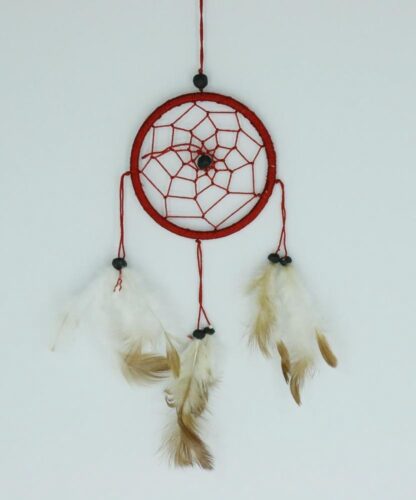 Dromenvanger / Dreamcatcher ⌀9cm zonder kleintjes - rood