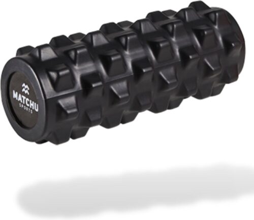 Matchu Sports - Foam roller Extra - Foamroller - Massage roller - Triggerpoint massage - 33 cm - Extra diepe weefselmassage - Zwart