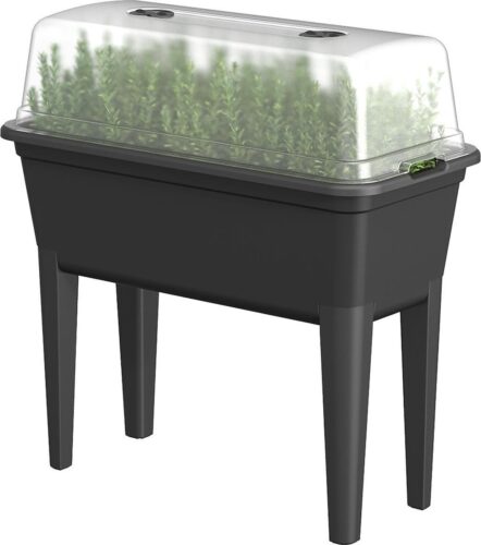 WDMT™ Extra grote kweekbak 50L | 76 x 37 x 60 cm | Kweektafel | Mini tuin | Verhoogde kweekbak | Kweektuin | Kweekbak | Zwart